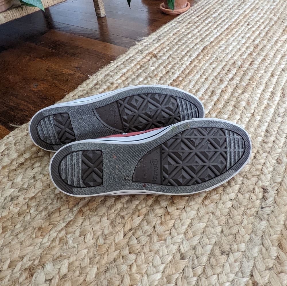 Red Low Top Converse - Picture 6 of 8